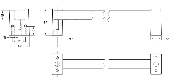 方形長(zhǎng)拉手