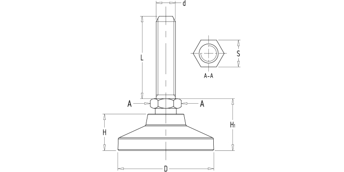 固定調(diào)節(jié)支撐腳