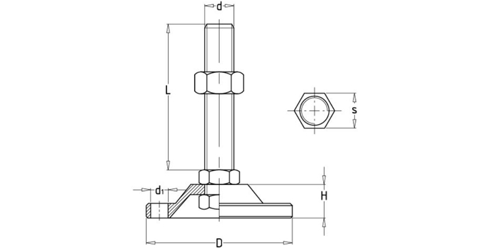 不銹鋼固定調(diào)節(jié)支撐腳